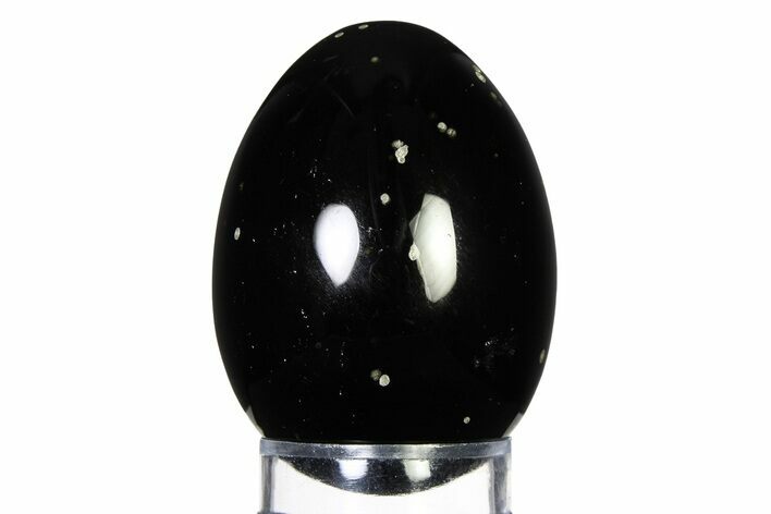 Polished Snowflake Obsidian Egg - Mexico #322364